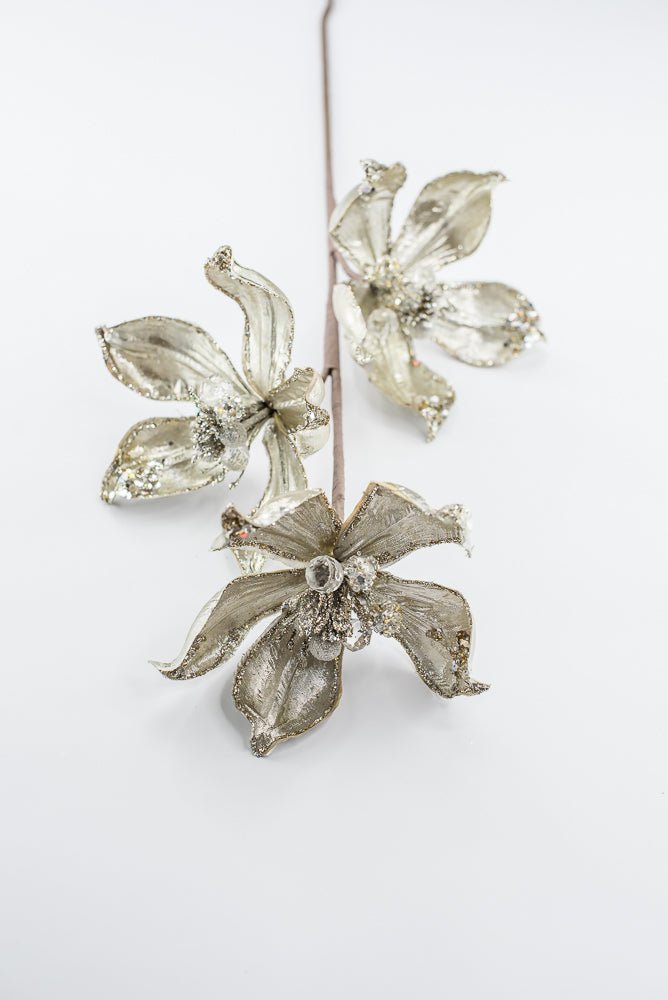 Artificial Platinum Magnolia Spray - 29" - Greenery MarketArtificial Flowers283576