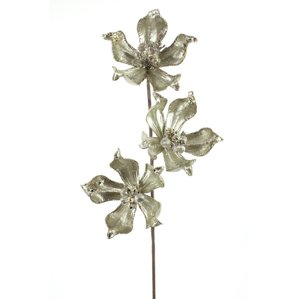 Artificial Platinum Magnolia Spray - 29" - Greenery MarketArtificial Flowers283576