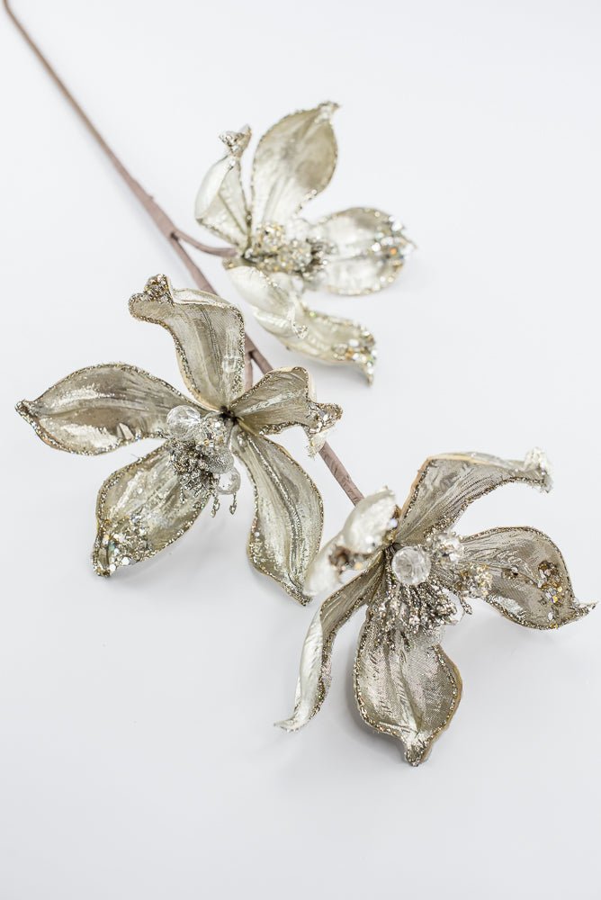 Artificial Platinum Magnolia Spray - 29" - Greenery MarketArtificial Flowers283576