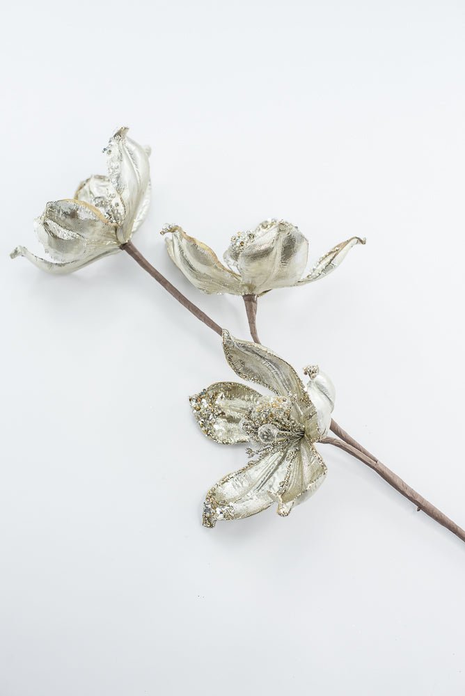 Artificial Platinum Magnolia Spray - 29" - Greenery MarketArtificial Flowers283576