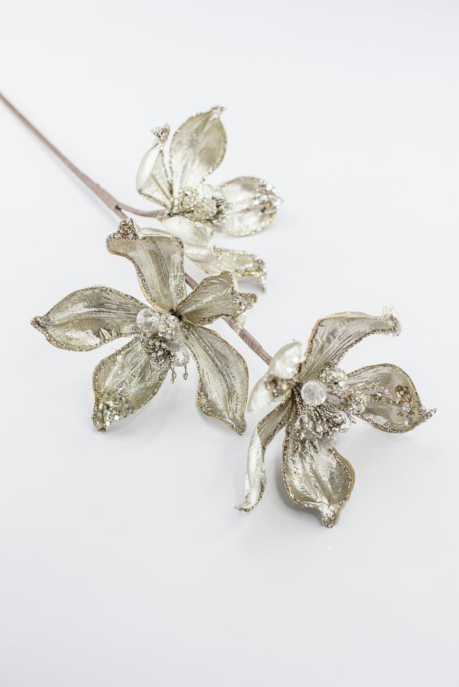 Artificial Platinum Magnolia Spray - 29" - Greenery MarketArtificial Flowers283576