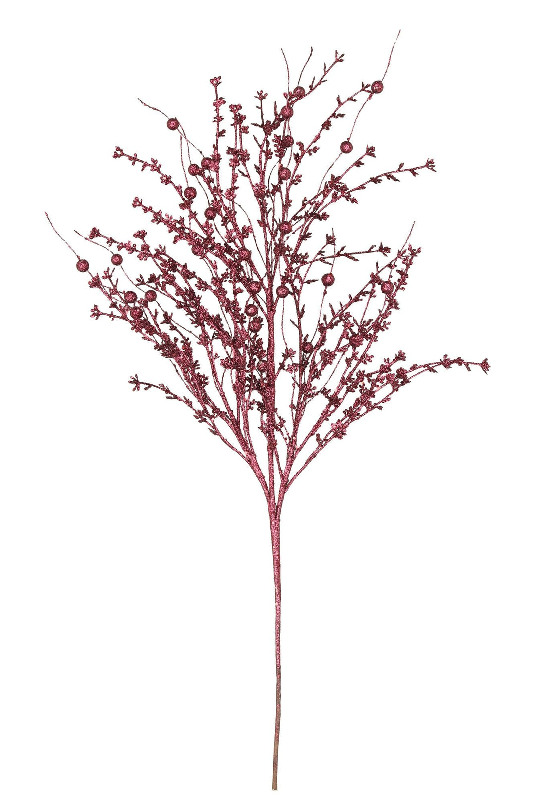 Artificial Plum Glitter Mini Leaf, Ball Spray - 31" - Greenery MarketArtificial FloraXG1221-PL