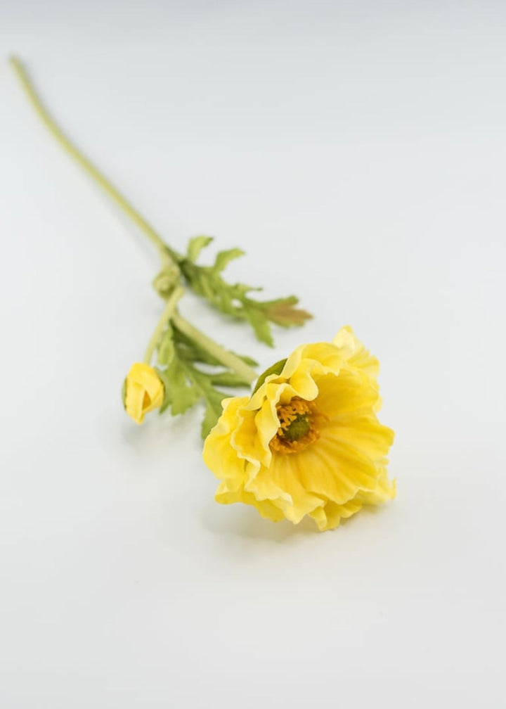 Artificial poppy spray yellow - Greenery Market4874-y