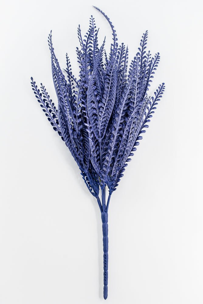 Artificial, Purple, Button Leaves & Sword Fern Bush - 19" - Greenery MarketArtificial Flora57495PU