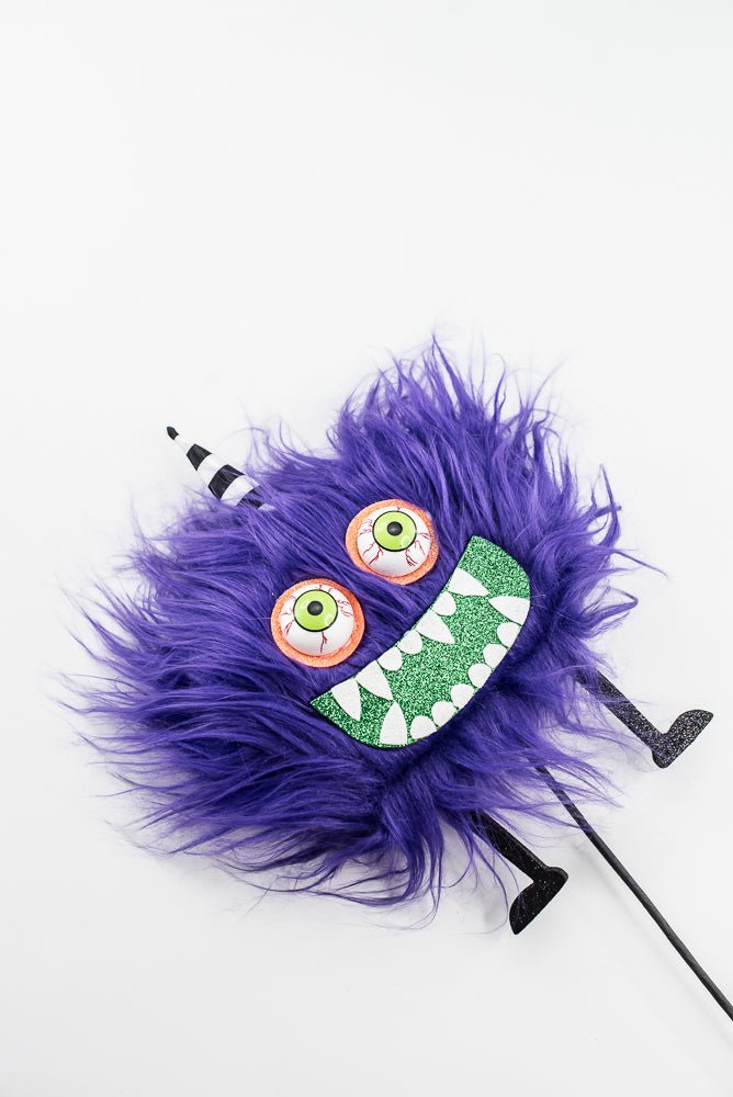 Artificial Purple Furry Monster Spray - 21" - Greenery Market57377PU