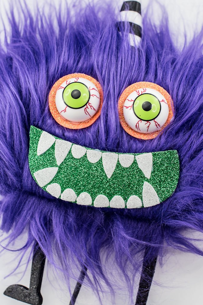 Artificial Purple Furry Monster Spray - 21" - Greenery Market57377PU