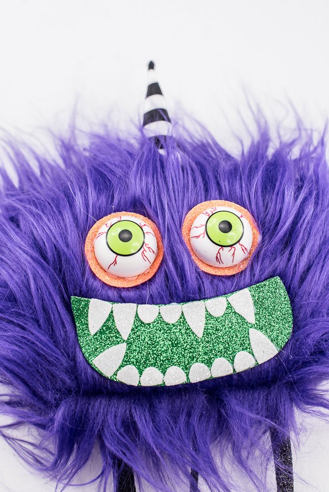 Artificial Purple Furry Monster Spray - 21" - Greenery Market57377PU