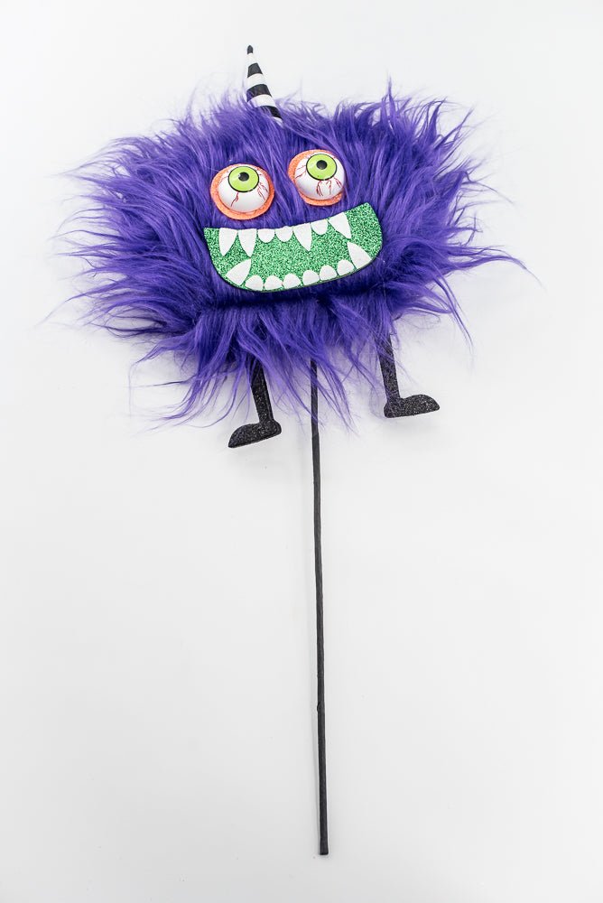 Artificial Purple Furry Monster Spray - 21" - Greenery Market57377PU