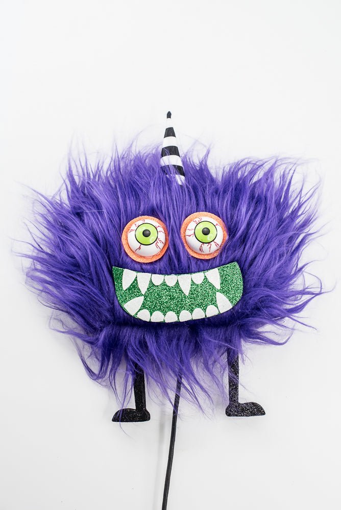 Artificial Purple Furry Monster Spray - 21" - Greenery Market57377PU
