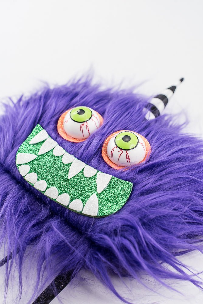 Artificial Purple Furry Monster Spray - 21" - Greenery Market57377PU