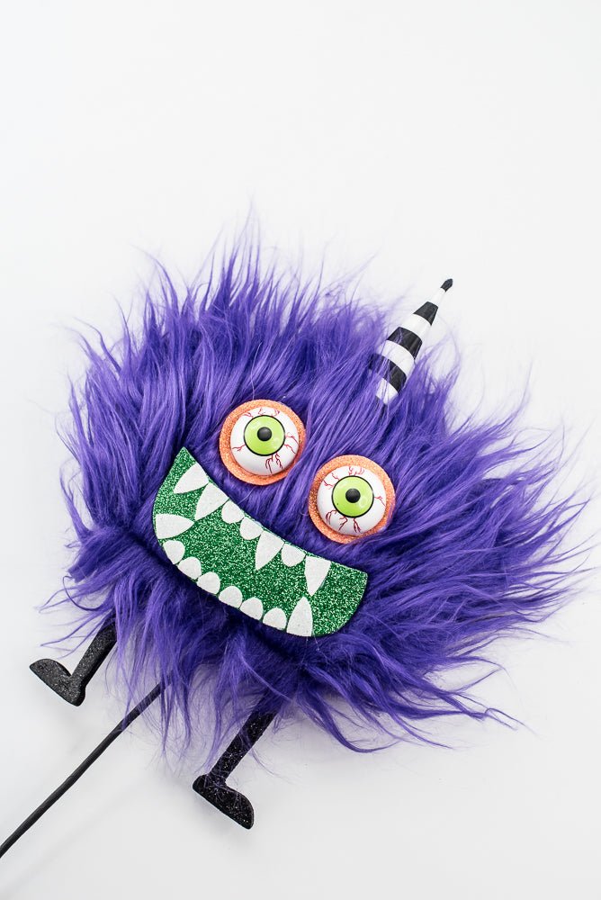 Artificial Purple Furry Monster Spray - 21" - Greenery Market57377PU
