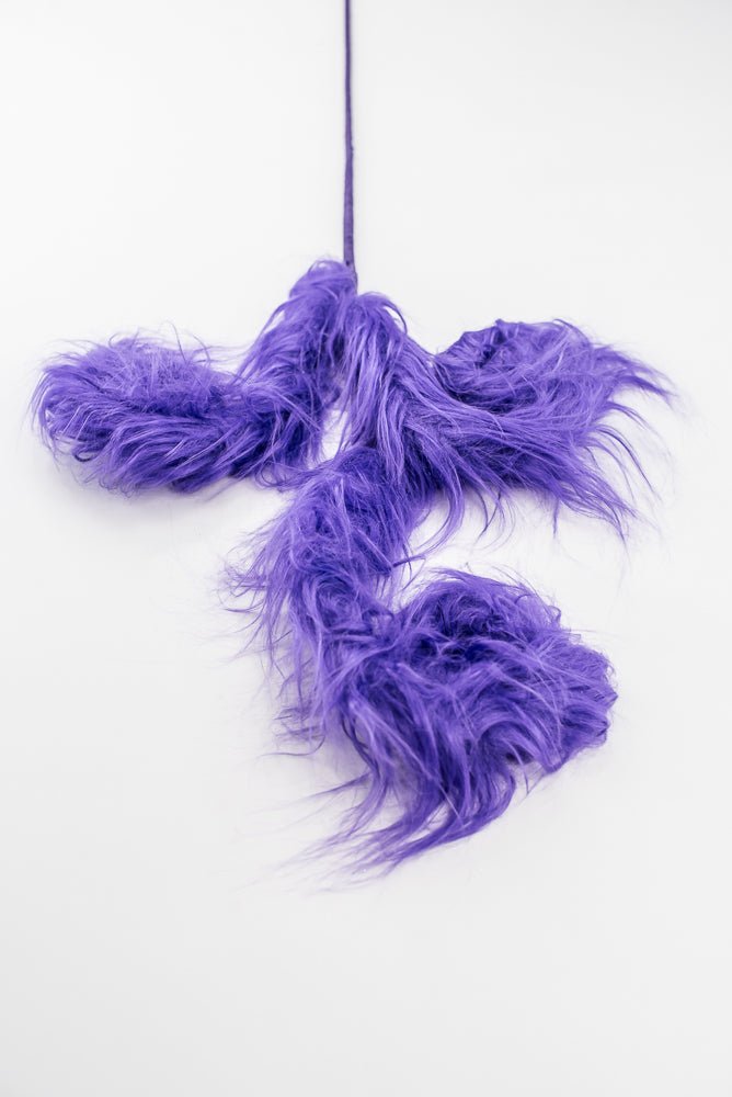 Artificial Purple Furry Spiral Curly Spray - 28" - Greenery Market57302PU