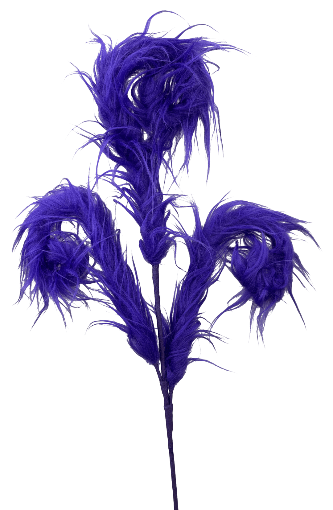 Artificial Purple Furry Spiral Curly Spray - 28" - Greenery Market57302PU
