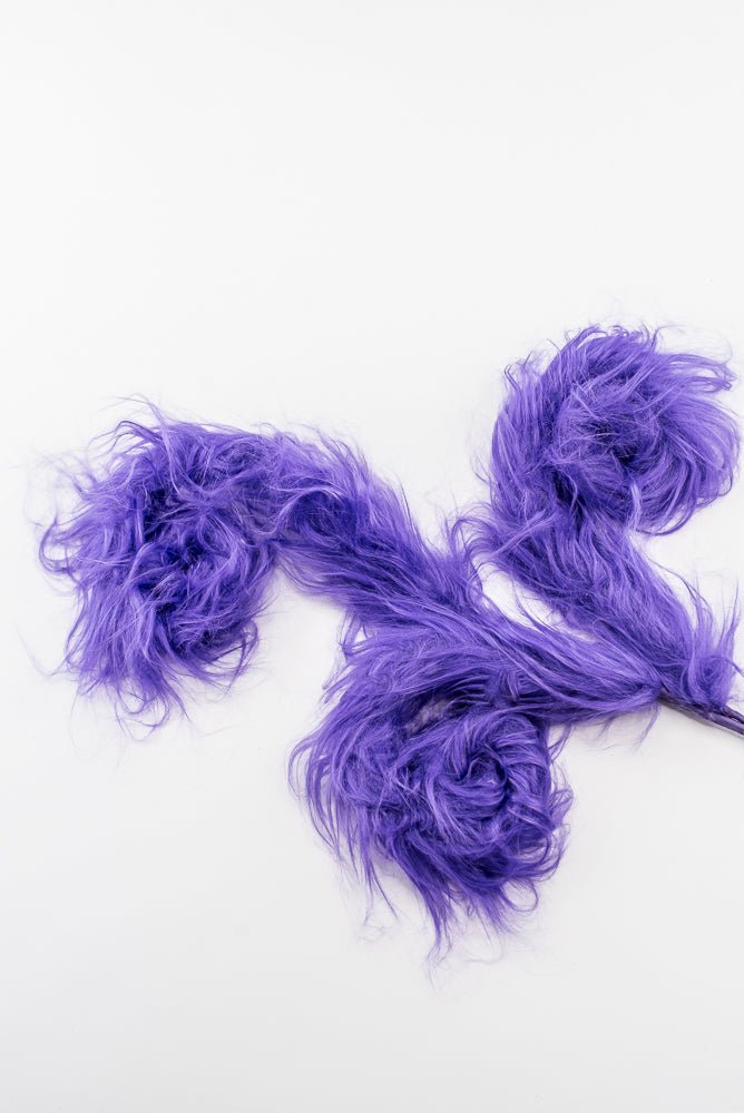 Artificial Purple Furry Spiral Curly Spray - 28" - Greenery Market57302PU