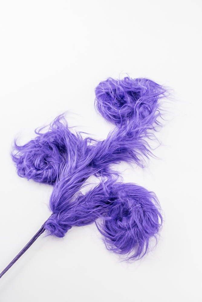 Artificial Purple Furry Spiral Curly Spray - 28" - Greenery Market57302PU