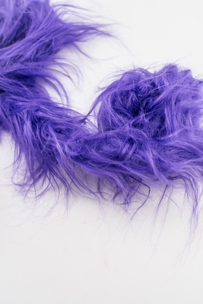 Artificial Purple Furry Spiral Curly Spray - 28" - Greenery Market57302PU
