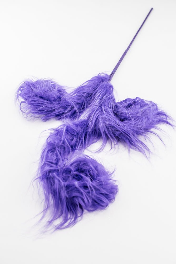 Artificial Purple Furry Spiral Curly Spray - 28" - Greenery Market57302PU