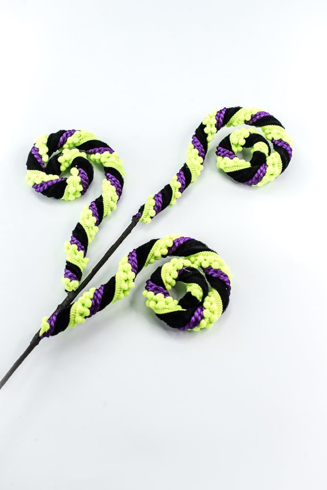 Artificial Purple Stripe Spiral Curly Spray - 28" - Greenery MarketArtificial Flora57402PU