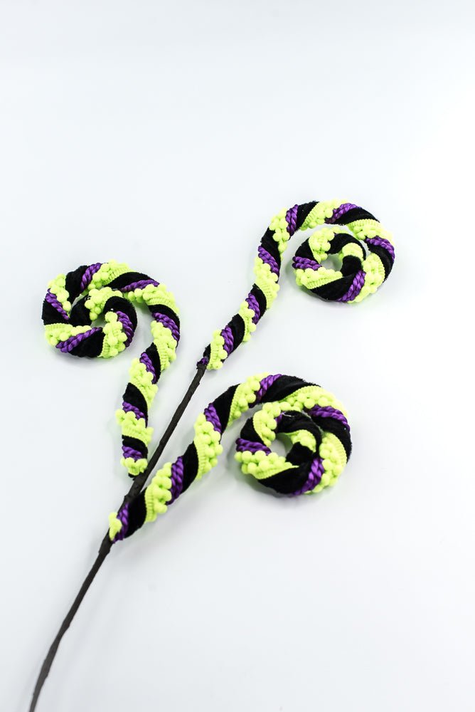 Artificial Purple Stripe Spiral Curly Spray - 28" - Greenery MarketArtificial Flora57402PU