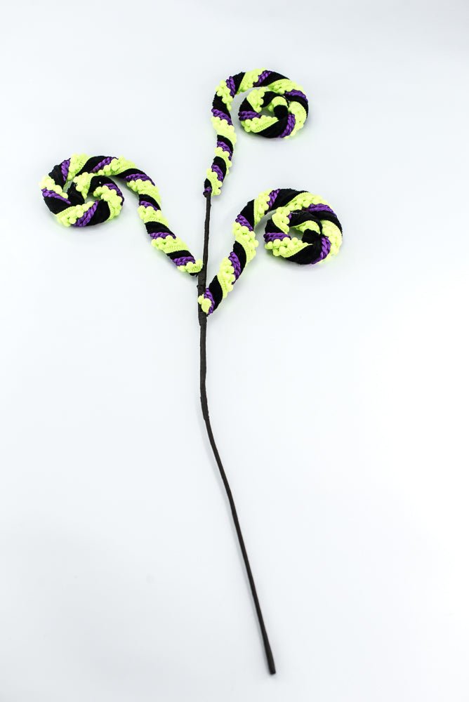 Artificial Purple Stripe Spiral Curly Spray - 28" - Greenery MarketArtificial Flora57402PU