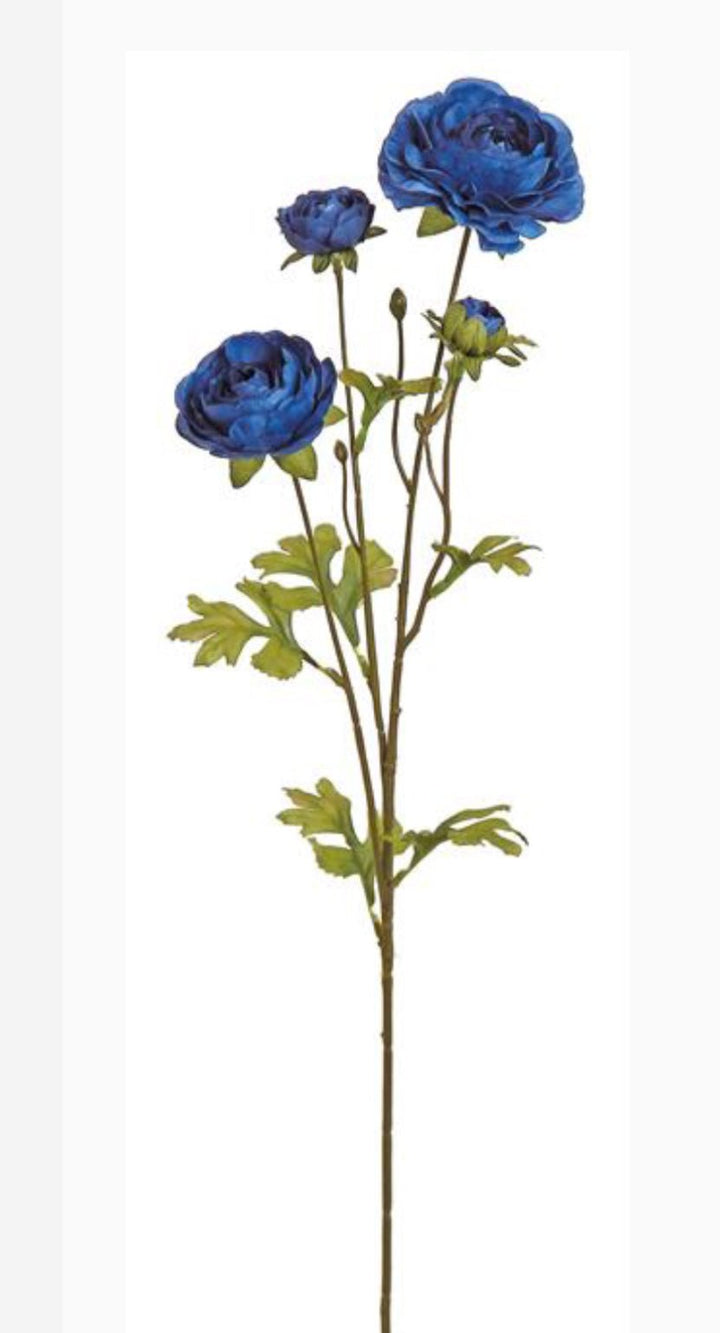 Artificial Ranunculus spray - blue - Greenery Marketartificial flowers5934 - DB