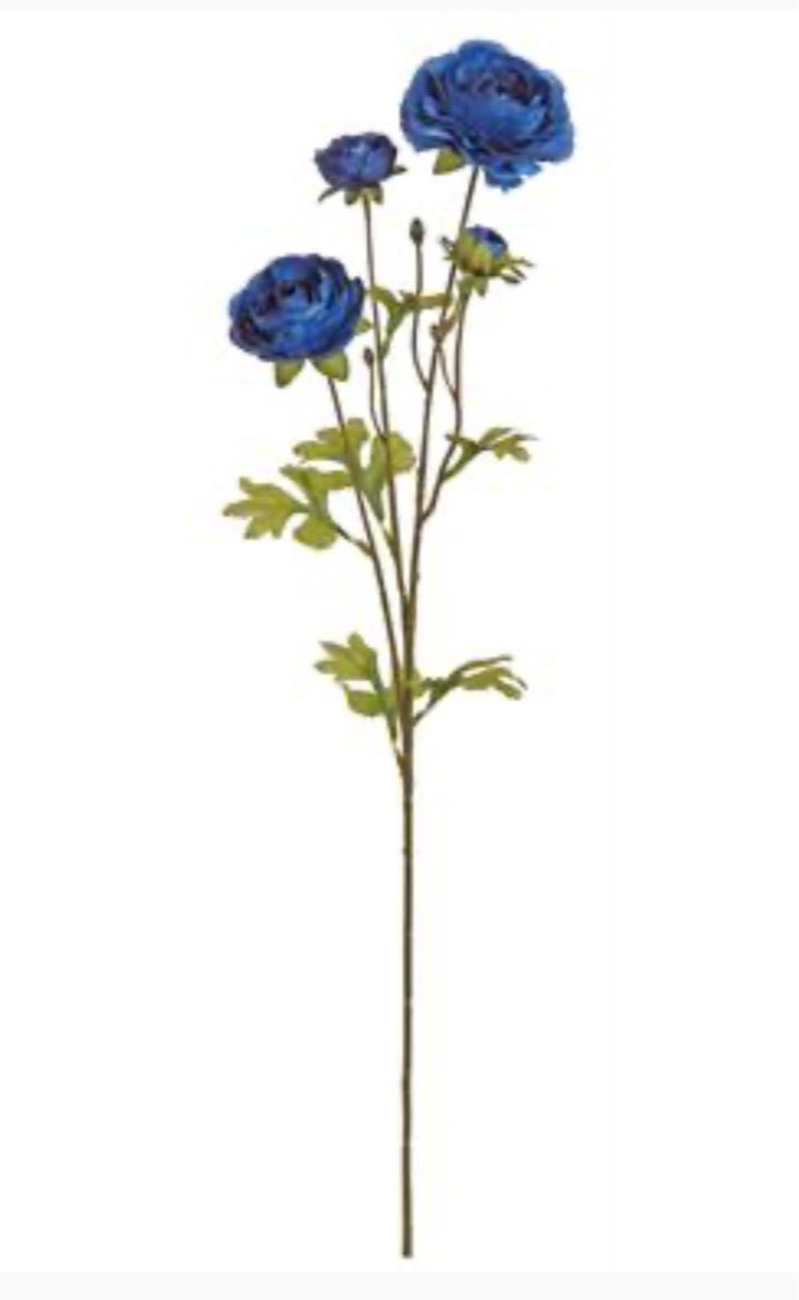 Artificial Ranunculus spray - blue - Greenery Marketartificial flowers5934 - DB