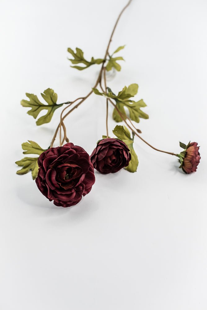 Artificial Ranunculus spray - dark red - Greenery Marketartificial flowers5934-BU