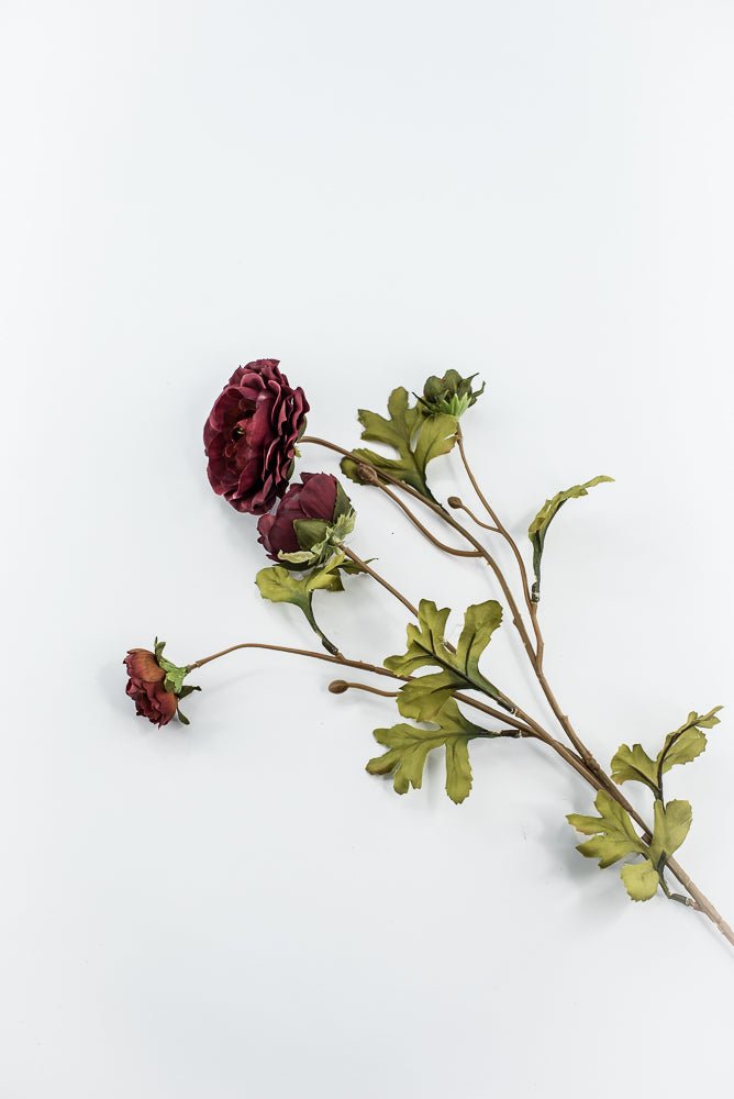 Artificial Ranunculus spray - dark red - Greenery Marketartificial flowers5934-BU