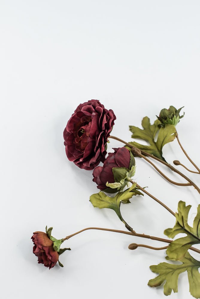 Artificial Ranunculus spray - dark red - Greenery Marketartificial flowers5934-BU