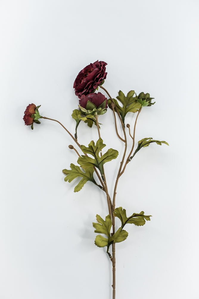 Artificial Ranunculus spray - dark red - Greenery Marketartificial flowers5934-BU