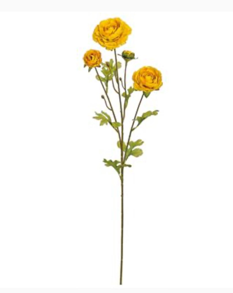 Artificial Ranunculus spray - mustard - Greenery Marketartificial flowers5934 - MUS