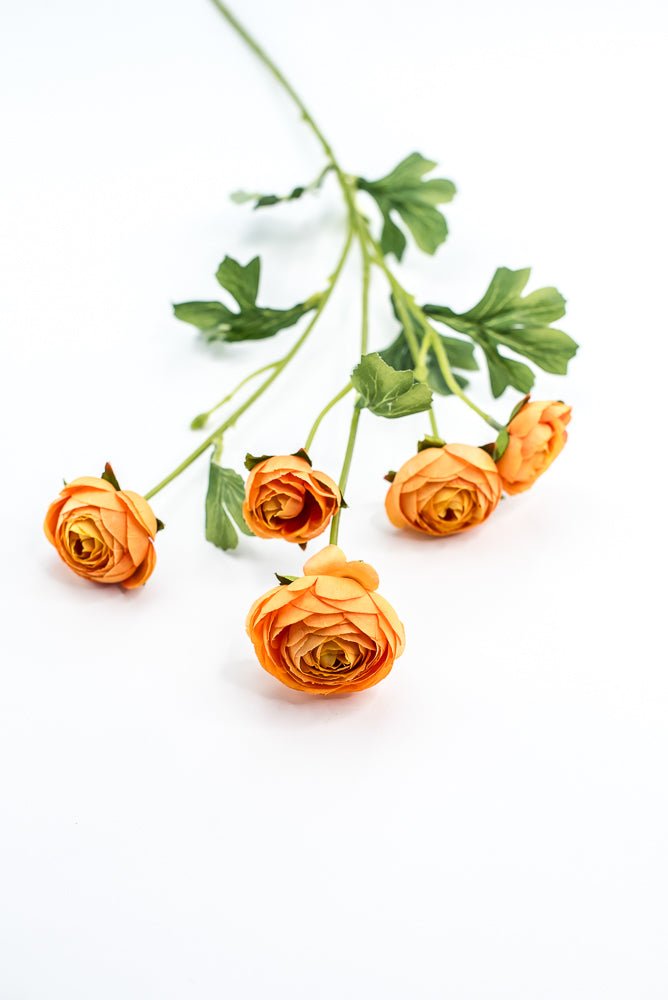 Artificial Ranunculus Spray - Orange - Greenery Marketartificial flowers29467OR