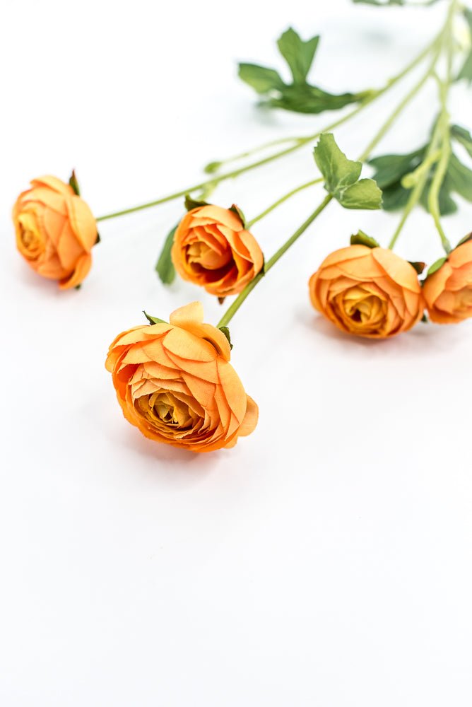 Artificial Ranunculus Spray - Orange - Greenery Marketartificial flowers29467OR