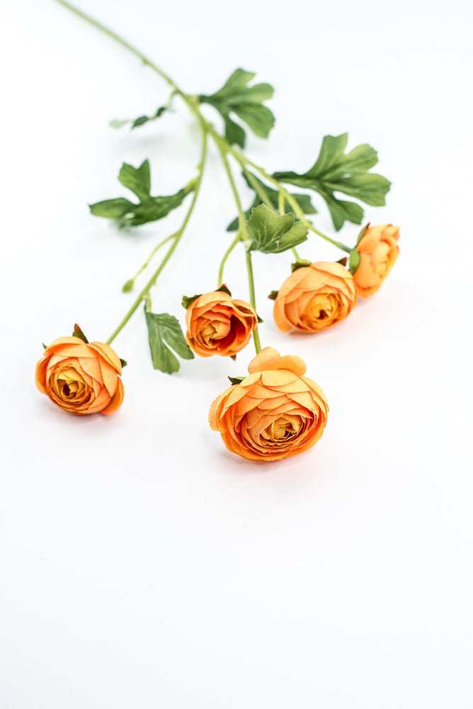 Artificial Ranunculus Spray - Orange - Greenery Marketartificial flowers29467OR