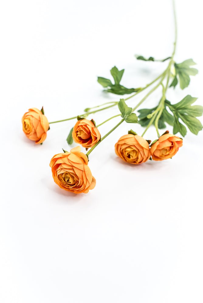 Artificial Ranunculus Spray - Orange - Greenery Marketartificial flowers29467OR