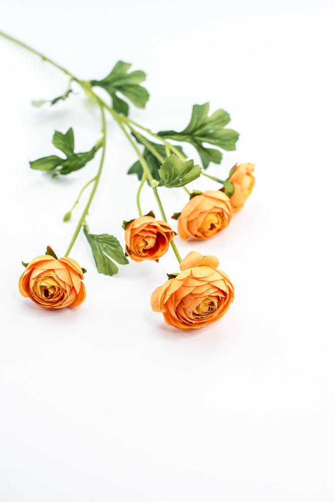 Artificial Ranunculus Spray - Orange - Greenery Marketartificial flowers29467OR