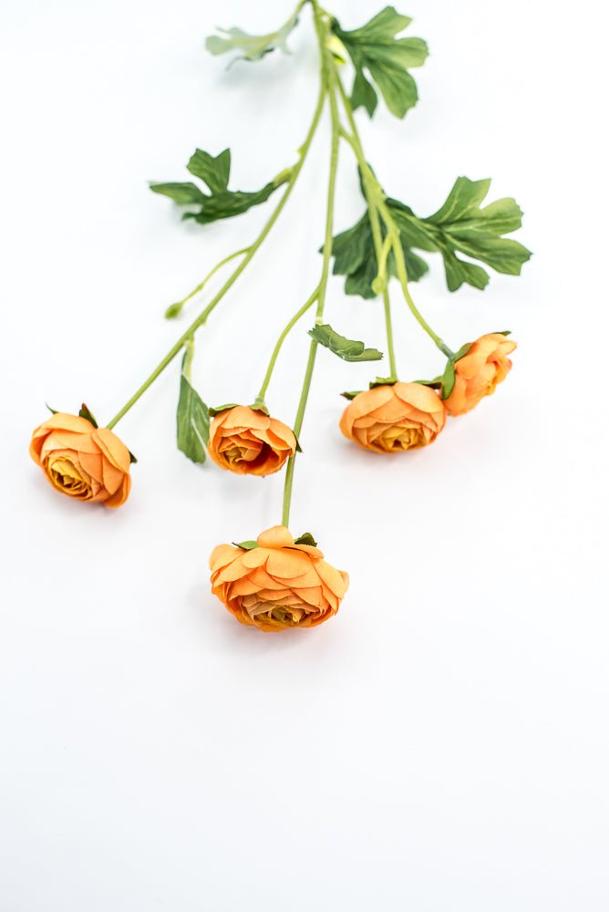 Artificial Ranunculus Spray - Orange - Greenery Marketartificial flowers29467OR