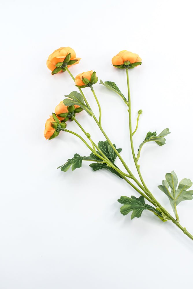 Artificial Ranunculus Spray - Orange - Greenery Marketartificial flowers29467OR