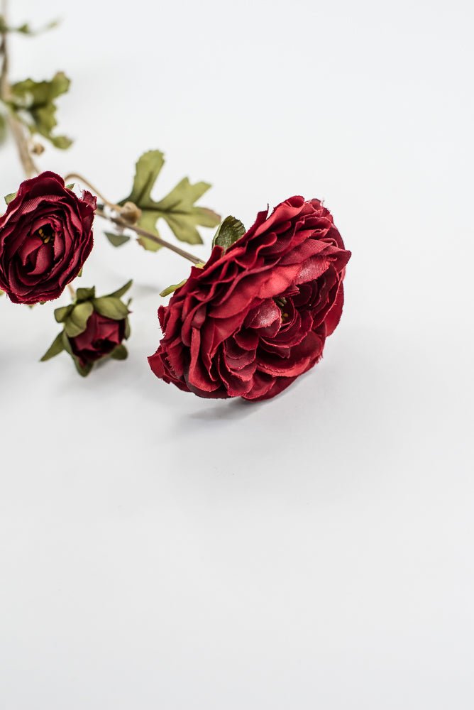 Artificial Ranunculus spray - red - Greenery Marketartificial flowersL654-R