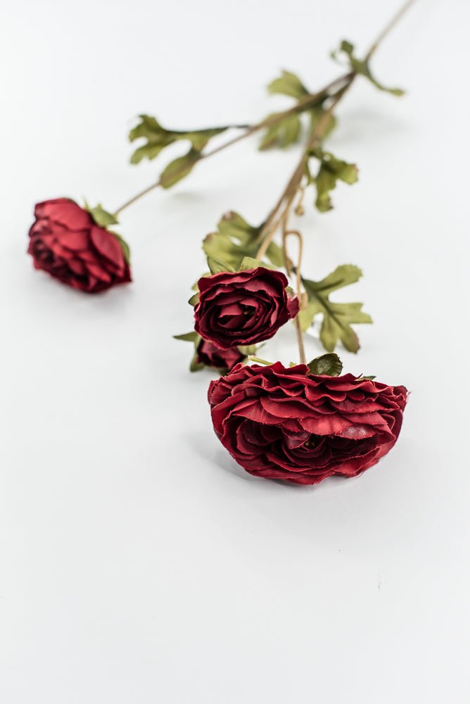 Artificial Ranunculus spray - red - Greenery Marketartificial flowersL654-R