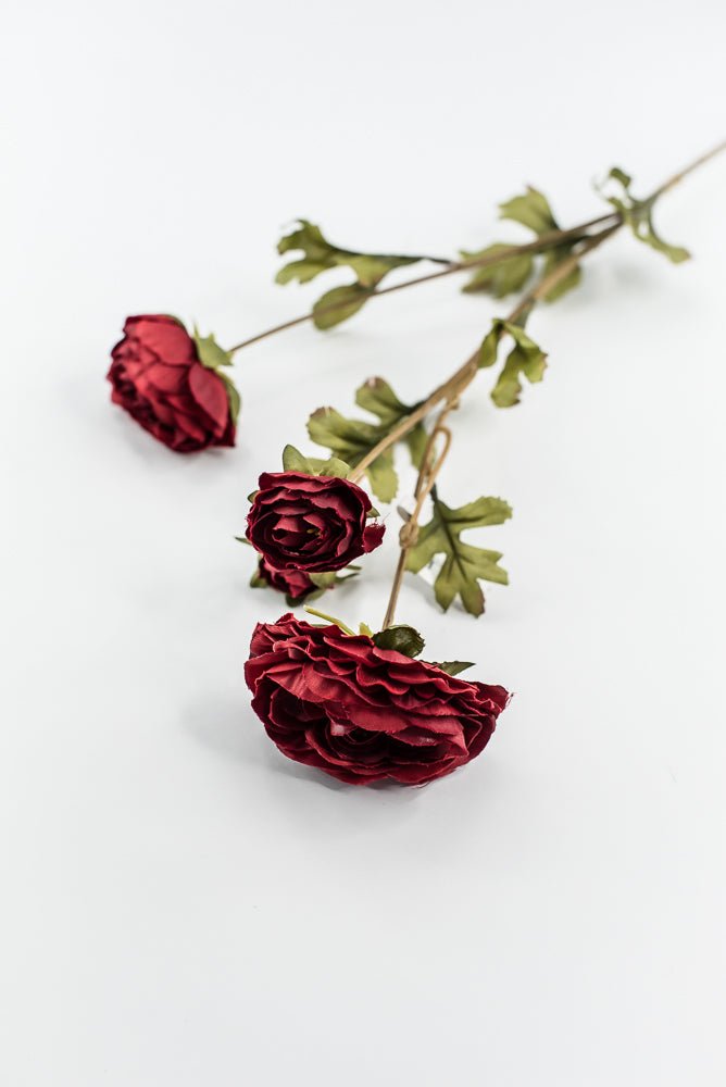 Artificial Ranunculus spray - red - Greenery Marketartificial flowersL654-R