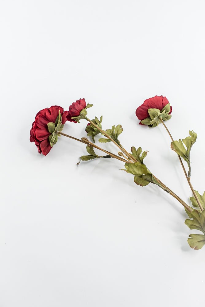 Artificial Ranunculus spray - red - Greenery Marketartificial flowersL654-R