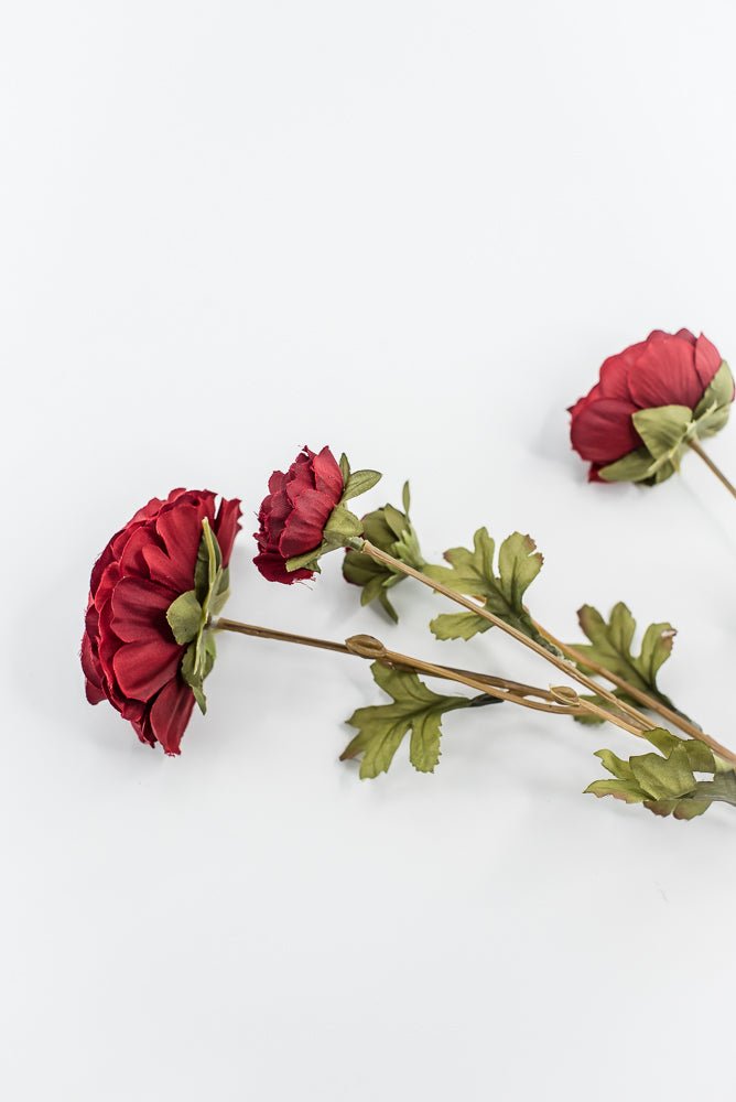 Artificial Ranunculus spray - red - Greenery Marketartificial flowersL654-R