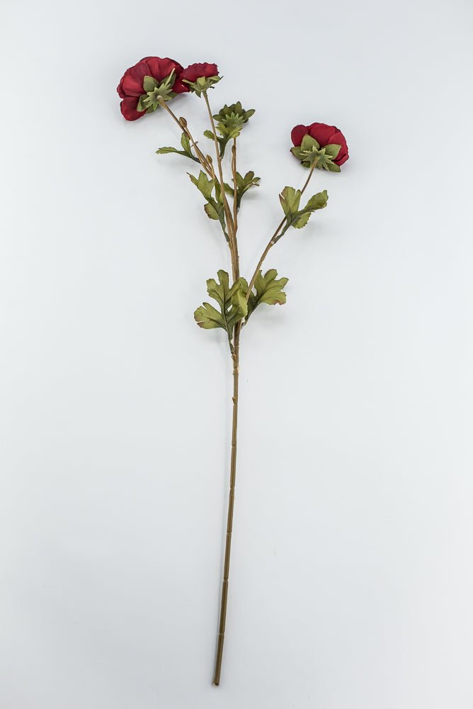 Artificial Ranunculus spray - red - Greenery Marketartificial flowersL654-R