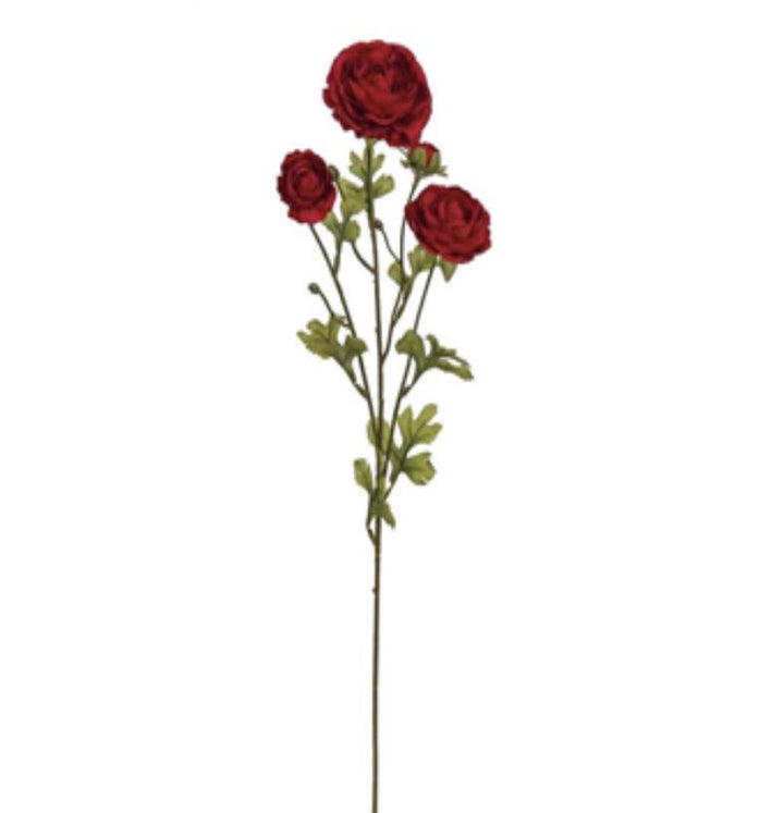 Artificial Ranunculus spray - red - Greenery Marketartificial flowersL654-R