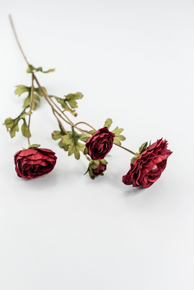 Artificial Ranunculus spray - red - Greenery Marketartificial flowersL654-R