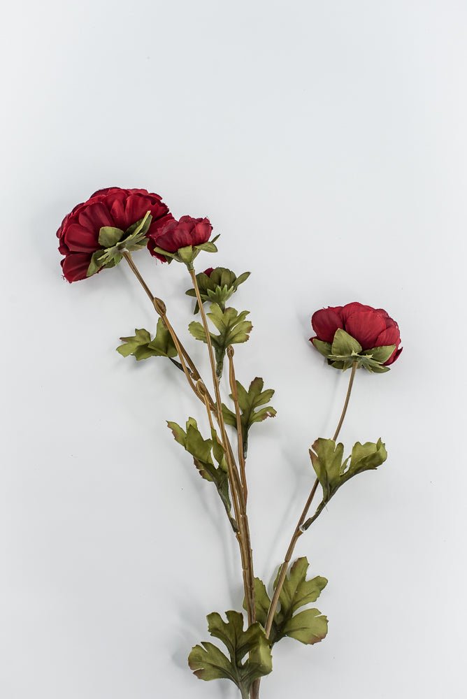 Artificial Ranunculus spray - red - Greenery Marketartificial flowersL654-R