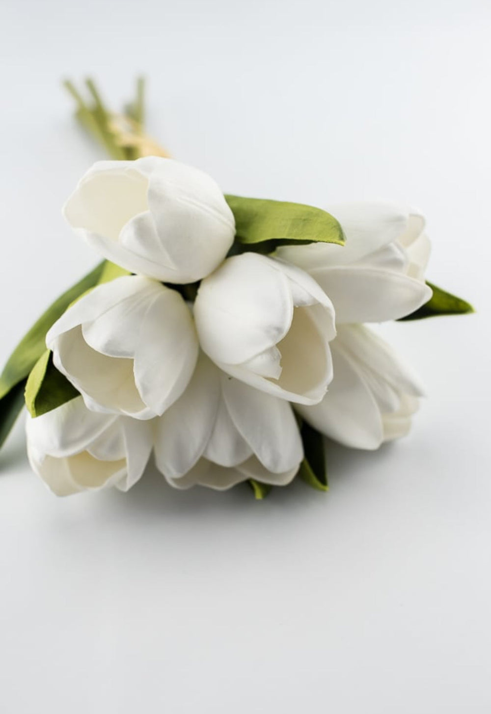 Artificial real touch tulips bundle - white - Greenery Marketartificial flowers27703