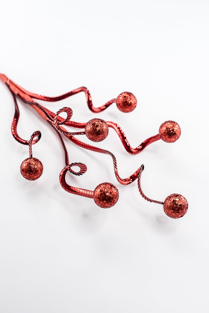 Artificial Red Ball Spring Spray - 25" - Greenery MarketArtificial Flora86914RD