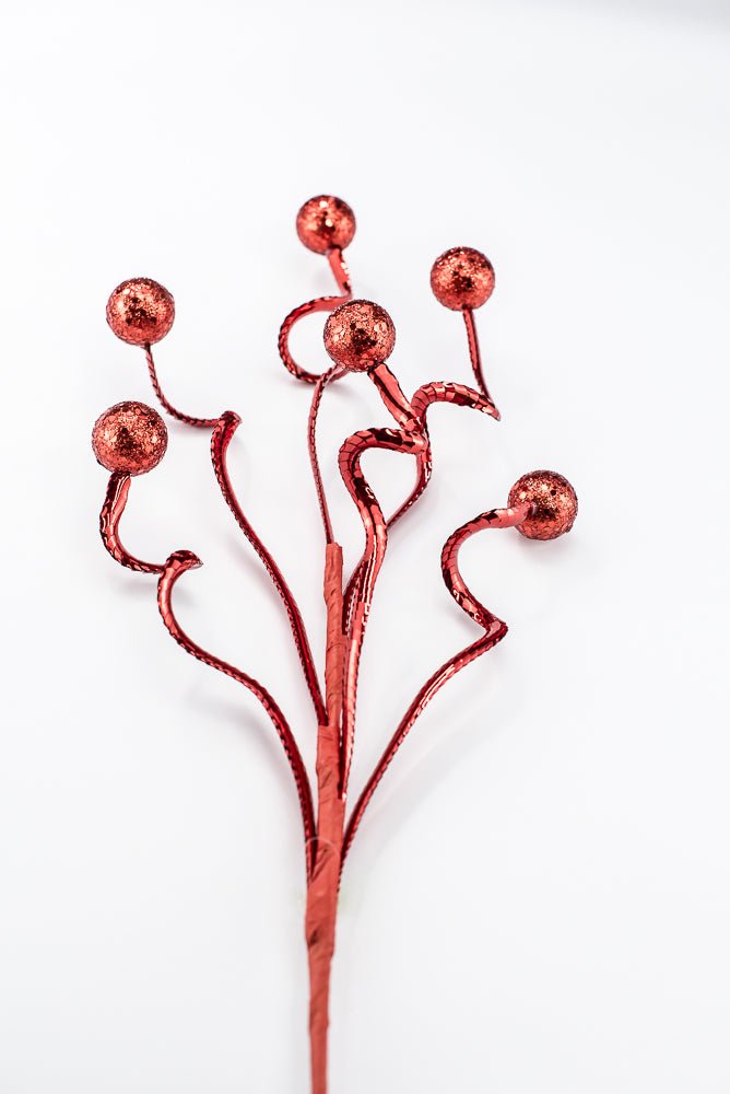 Artificial Red Ball Spring Spray - 25" - Greenery MarketArtificial Flora86914RD
